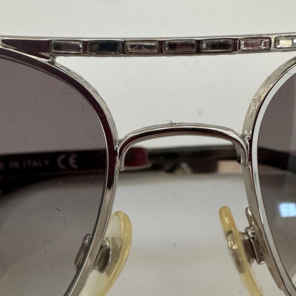 Authentic Chanel 4121-B Silver Aviator Sunglasses - Picture 6 of 7